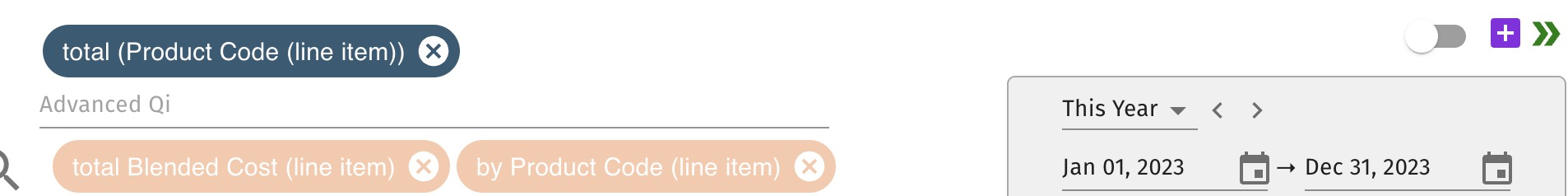 Quick Intelligence Designer - Search Bar